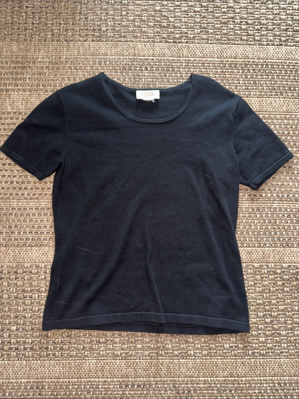 Talbots Classic Black Short-Sleeve Women's Knit Top